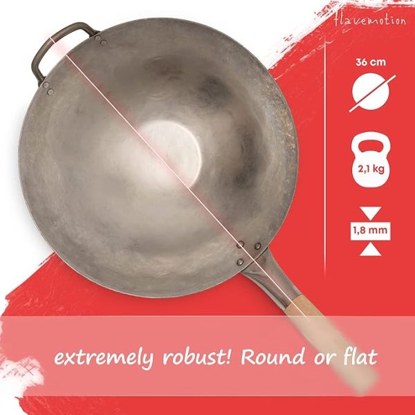 Wokpan staal Flavemotion - Afbeelding 4