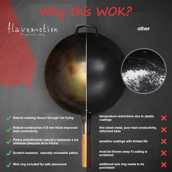 Wokpan staal Flavemotion - Afbeelding 5