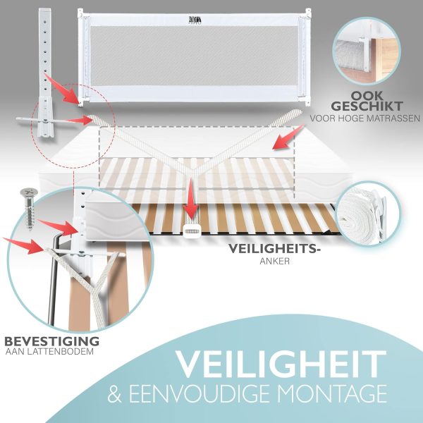 Bedhekje of uitvalbeveiliging Kids Supply maat 150 x 80