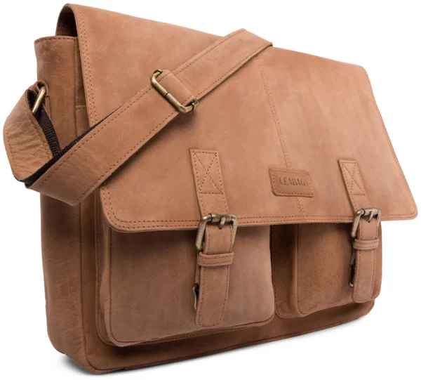 Schouder- laptoptas Leabag - Afbeelding 3