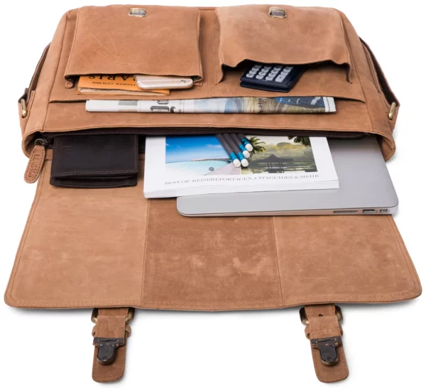 Schouder- laptoptas Leabag - Afbeelding 7