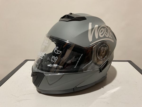 Motorhelm (Grijs) Systeemhelm Westt Maat S (55-56) - Afbeelding 7