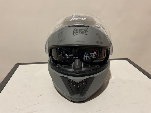 Motorhelm (Grijs) Systeemhelm Westt Maat S (55-56) - Afbeelding 5