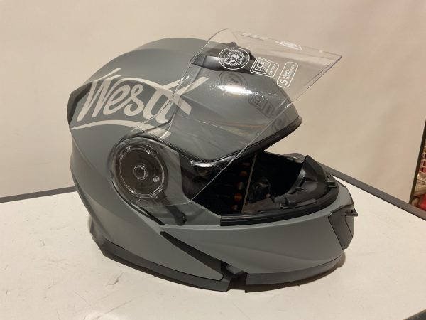 Motorhelm (Grijs) Systeemhelm Westt Maat S (55-56) - Afbeelding 2