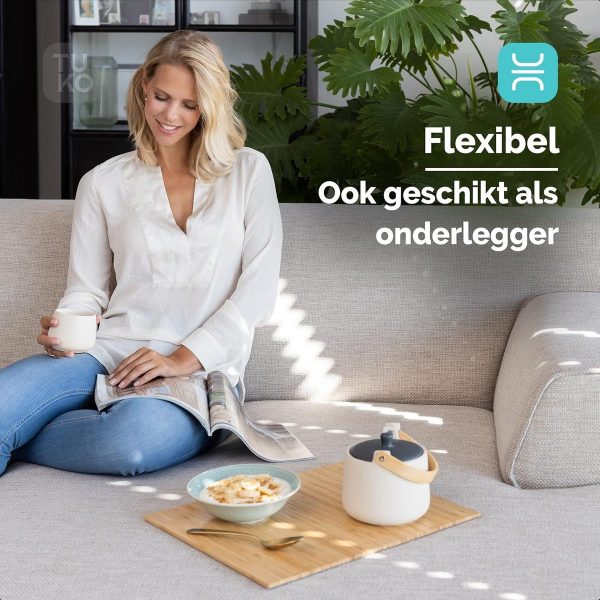 Bamboo armleuningtafel sofa/onderzetter D&D - Afbeelding 3