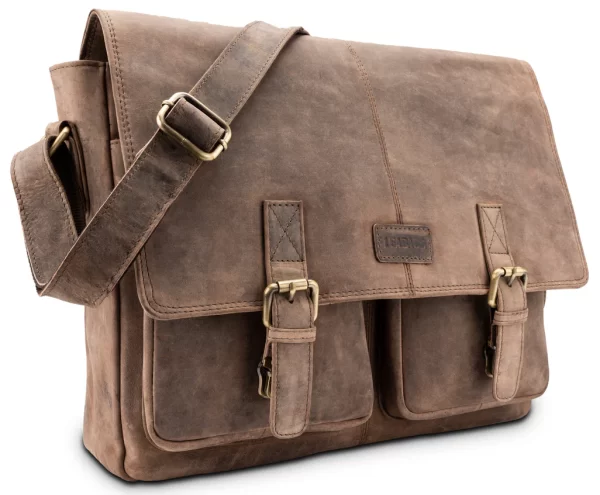 Schouder- laptoptas Leabag - Afbeelding 2