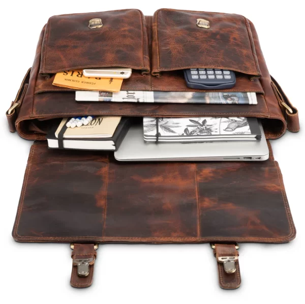 Schouder- laptoptas Leabag - Afbeelding 4