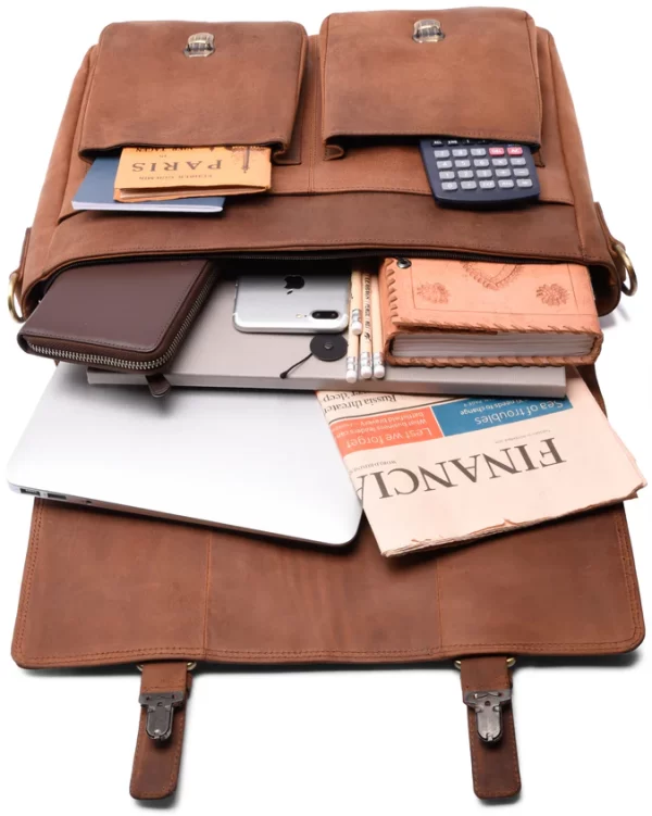 Schouder- laptoptas Leabag - Afbeelding 3