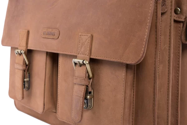 Schouder- laptoptas Leabag - Afbeelding 4