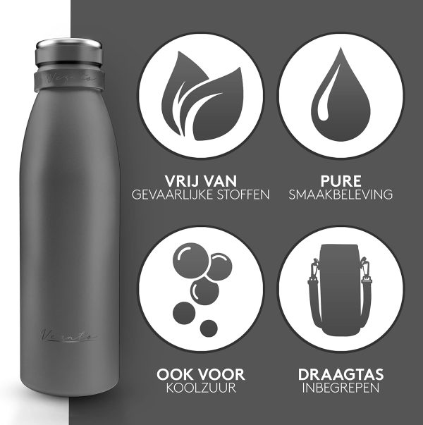 Waterfles RVS Vezato lichtblauw - Afbeelding 6