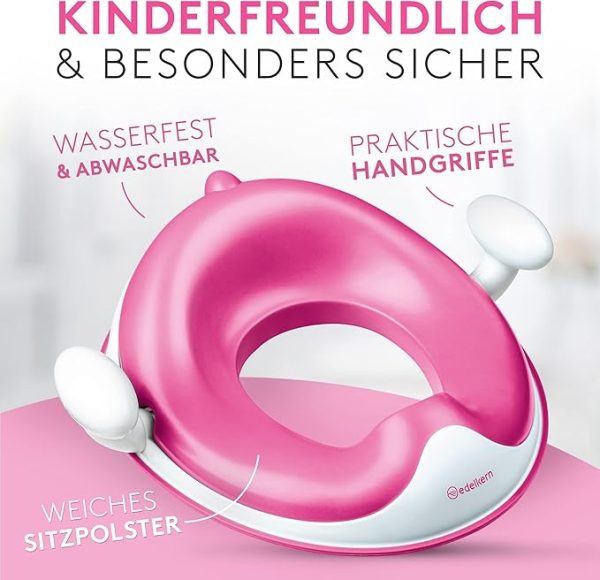 Toiletbril verkleiner Edelkern (Rose/wit)