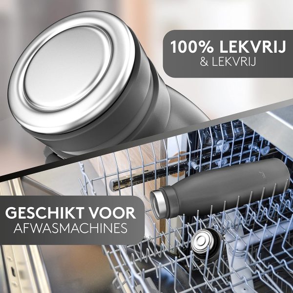Waterfles RVS Vezato lichtblauw - Afbeelding 4