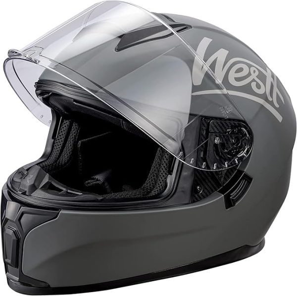 Intergraal Helm Grijs met zonnevizier Westt